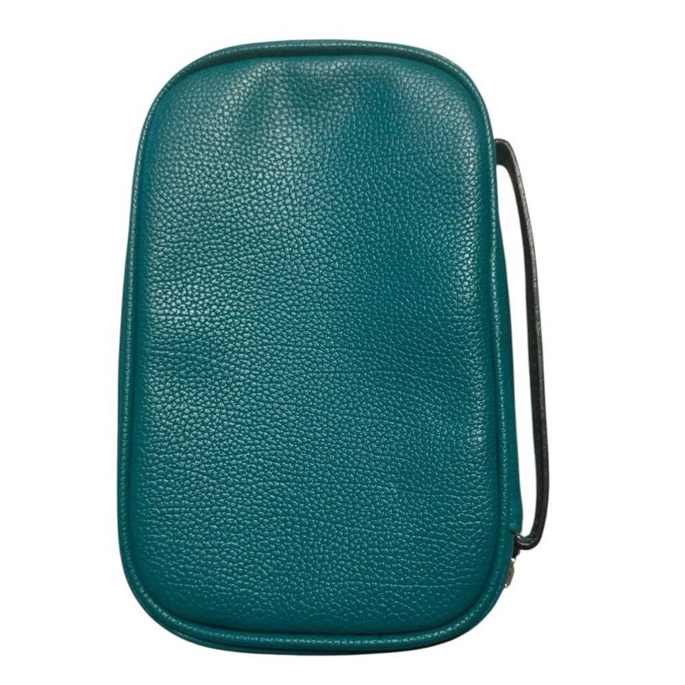 Bobbi Brown Green Pebbled Leather Cosmetic Case - Picture 5 of 9